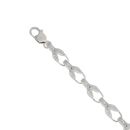 Silver Patterned Tulip Bracelet 9" By Icesia