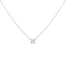 9ct White Gold 1.00ct Princess Cut Lab Grown Diamond Pendant and Chain 18"