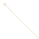 9ct Yellow Gold Crystal Heart Bracelet 7.5"