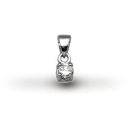 18ct White Gold 0.10ct Four Claw Diamond Solitaire Pendant