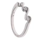 18ct White Gold 0.15ct Brilliant Cut Diamond Trilogy Ring