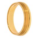 22ct Yellow Gold Patterned Wedding Band 5.2mm