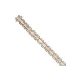 14ct Yellow Gold 10.00ct Brilliant And Baguette Cut Diamond Clusters Bracelet 8"
