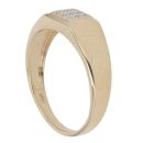 9ct Yellow Gold 0.05ct Diamond Signet Ring