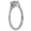 Platinum 0.65ct Princess and Trilliant Cut Diamond Trilogy Ring