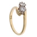 18ct Yellow Gold 0.50ct Brilliant Cut Diamond Two Stone Ring