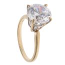 18ct Yellow Gold Cubic Zirconia Single Stone Ring