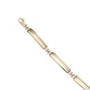 14ct Yellow Gold Brushed and Polished Fancy Bracelet 8"