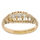 18ct Yellow Gold 0.20ct Brilliant Cut Diamond Five Stone Ring