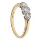 18ct Yellow Gold 0.50ct Brilliant Cut Diamond Trilogy Ring