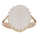 9ct Yellow Gold Opal Solitaire Ring