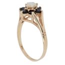 9ct Yellow Gold Sapphire and Opal Cluster Ring