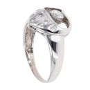 18ct White Gold Cubic Zirconia Heart Ring