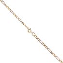 18ct Yellow and White Gold Figaro Chain 22"