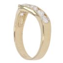 14ct Yellow Gold Cubic Zirconia Wishbone Ring