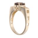 9ct Yellow Gold Smoky Quartz and Citrine Ring