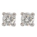 9ct White Gold 0.25ct Diamond Solitaire Earrings