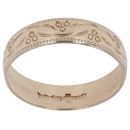 9ct Yellow Gold Flower Patterned Wedding Band 4.8mm
