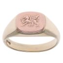 9ct Yellow and Rose Gold Welsh Dragon Clogau Signet Ring