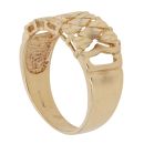 18ct Yellow Gold Diamond Cut Patterned Signet Ring