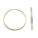 9ct Yellow Gold 0.70ct Diamond Hoop Earrings