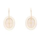 14ct Yellow Gold Our Lady Drop Earrings