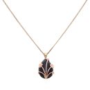 9ct Yellow and Rose Gold Clogau Vine Of Life Onyx Pendant and Chain 18"