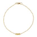 22ct Yellow Gold Trio Bead Bracelet 7"