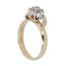 9ct Yellow Gold 0.15ct Brilliant Cut Diamond Twist Cluster Ring