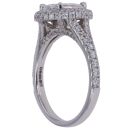Platinum 1.74ct Round Pie And Brilliant Cut Diamond Cluster Ring