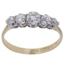 18ct Yellow Gold 1.00ct Brilliant Cut Diamond Five Stone Ring