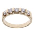 9ct Yellow Gold 0.75ct Brilliant Cut Diamond Five Stone Eternity Ring