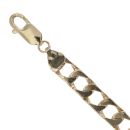 9ct Yellow Gold Square Patterned Curb Bracelet 9"