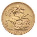 1892 Victoria Jubilee Head UK Full Sovereign Coin
