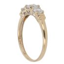 18ct Yellow and White Gold Cubic Zirconia Three Stone Ring