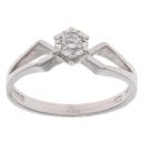 9ct White Gold 0.10ct Brilliant Cut Diamond Solitaire Ring