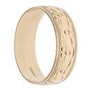 9ct Yellow Gold Patterned Wedding Band 7.1mm