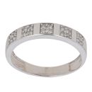 18ct White Gold 0.20ct Brilliant Cut Diamond Two Row Ring