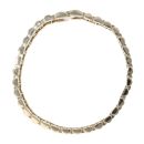 9ct Yellow Gold Cubic Zirconia Watch Strap Style Bracelet 9"