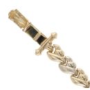 14ct Yellow and White Gold Fancy Bracelet 8"