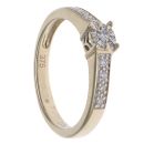 9ct Yellow Gold 0.17ct Diamond Cluster Ring