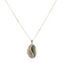 9ct Yellow Gold Locket Pendant and Chain 16"