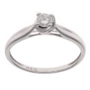 9ct White Gold 0.20ct Brilliant Cut Diamond Solitaire Ring