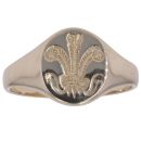9ct Yellow Gold Welsh Feathers Signet Ring