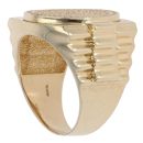 9ct Yellow Gold Cubic Zirconia Signet Ring
