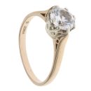 9ct Yellow Gold Cubic Zirconia Single Stone Ring