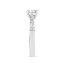 9ct White Gold 1.20ct Oval Diamond Solitaire Ring with Diamond Shoulders Lab Grown
