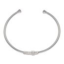 Silver Cubic Zirconia Cross Bangle