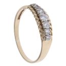 9ct Yellow Gold Cubic Zirconia Half Eternity Ring