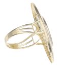 14ct Yellow Gold Patterned Oval Fancy Ring